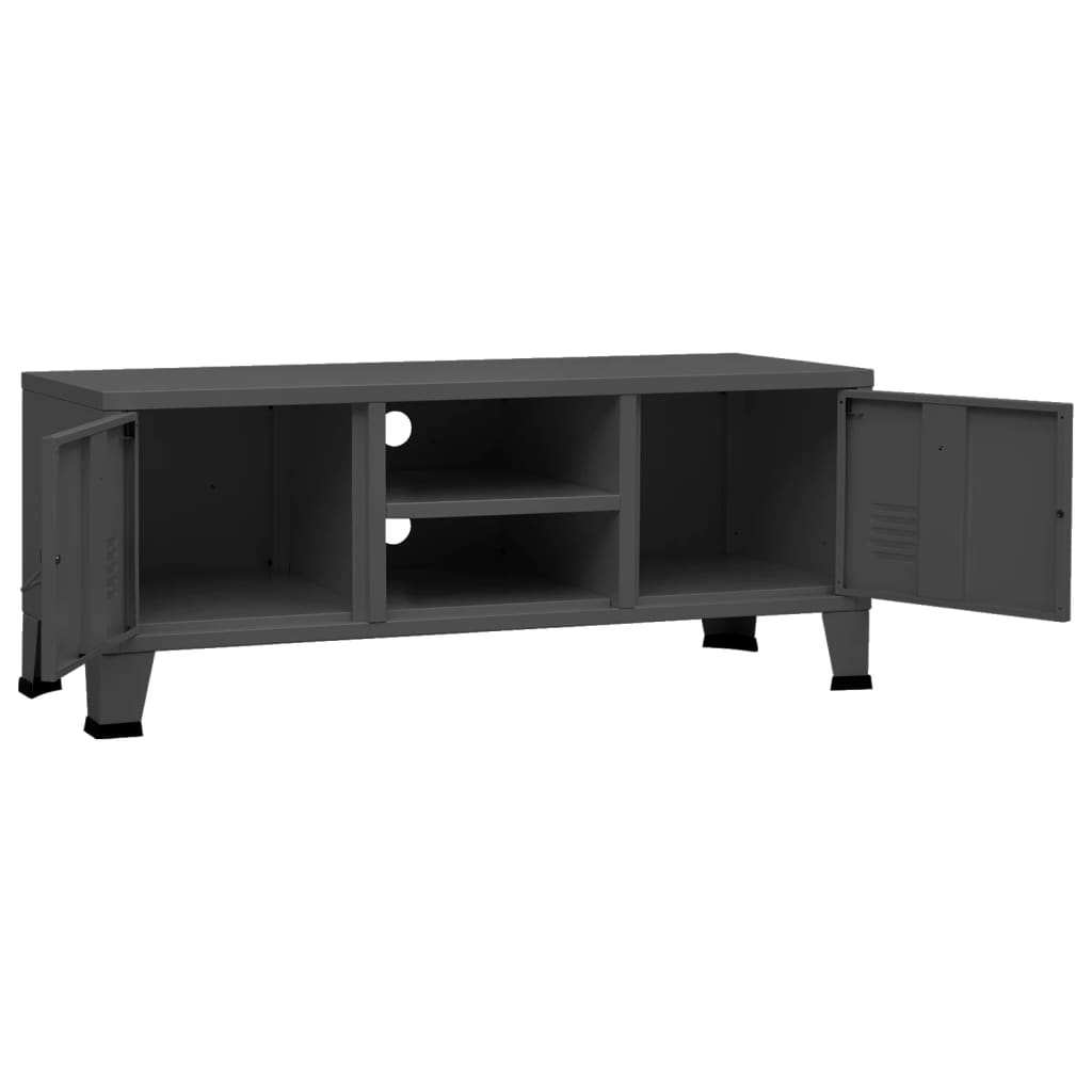 Industrijski TV ormarić antracit 105 x 35 x 42 cm metalni
