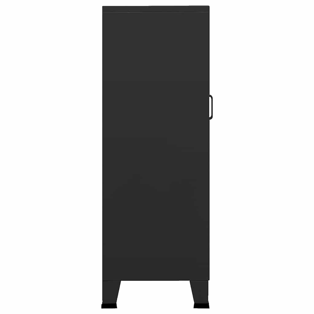 Industrijski sanduk za pohranu crni 70 x 40 x 115 cm metalni