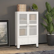 Industrijski sanduk za pohranu bijeli 70 x 40 x 115 cm metalni