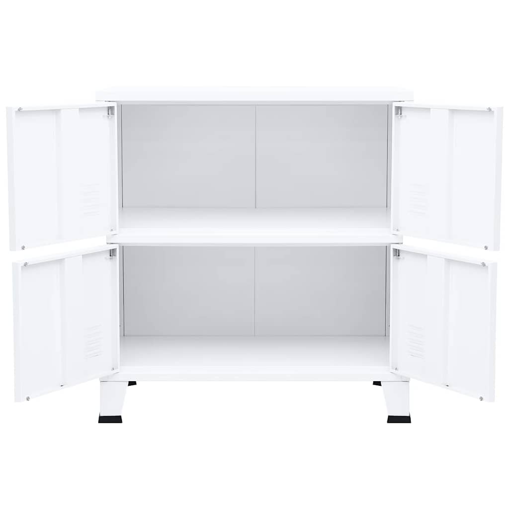 Industrijski sanduk za pohranu bijeli 75 x 40 x 80 cm čelični