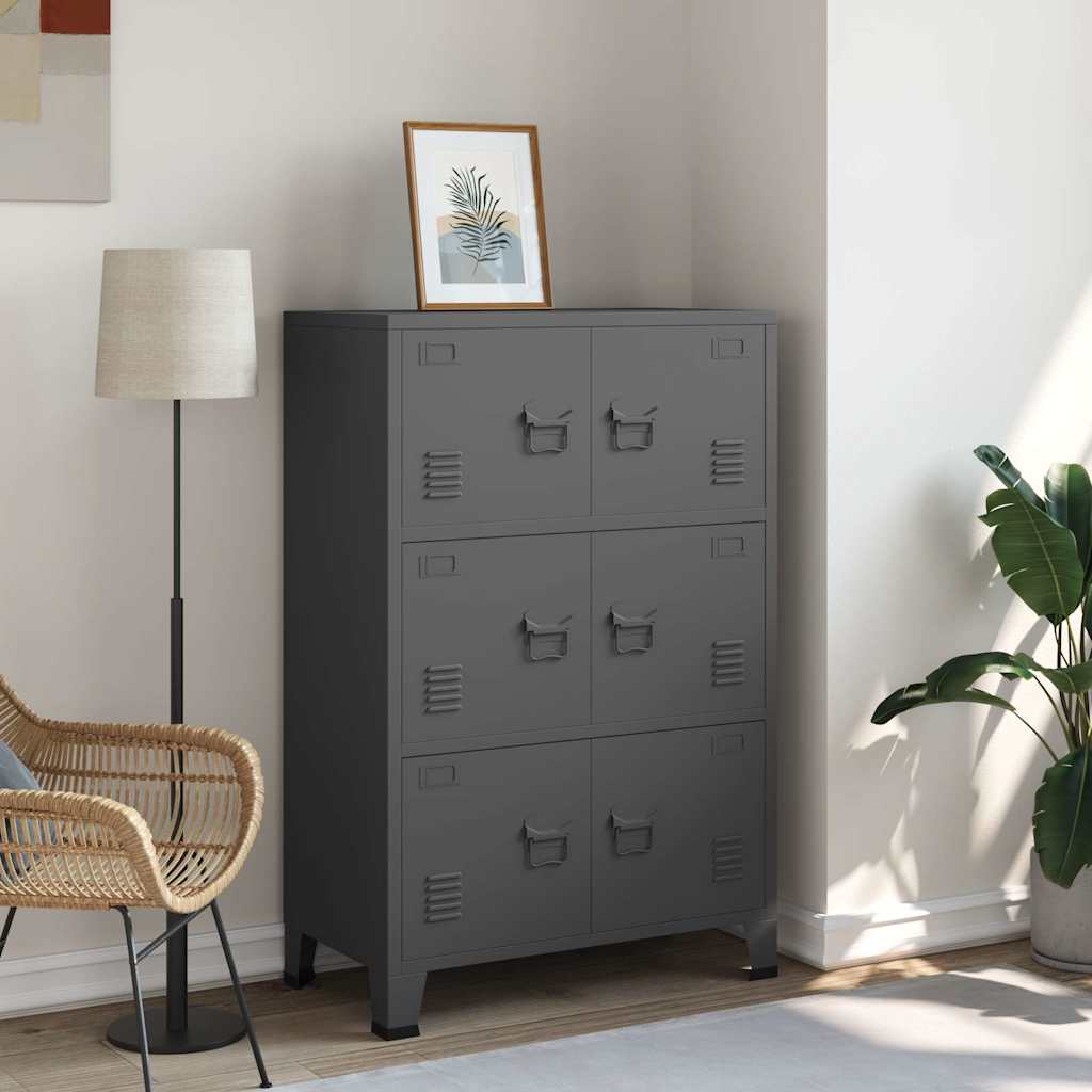 Industrijski sanduk za pohranu antracit 75x40x115 cm metalni