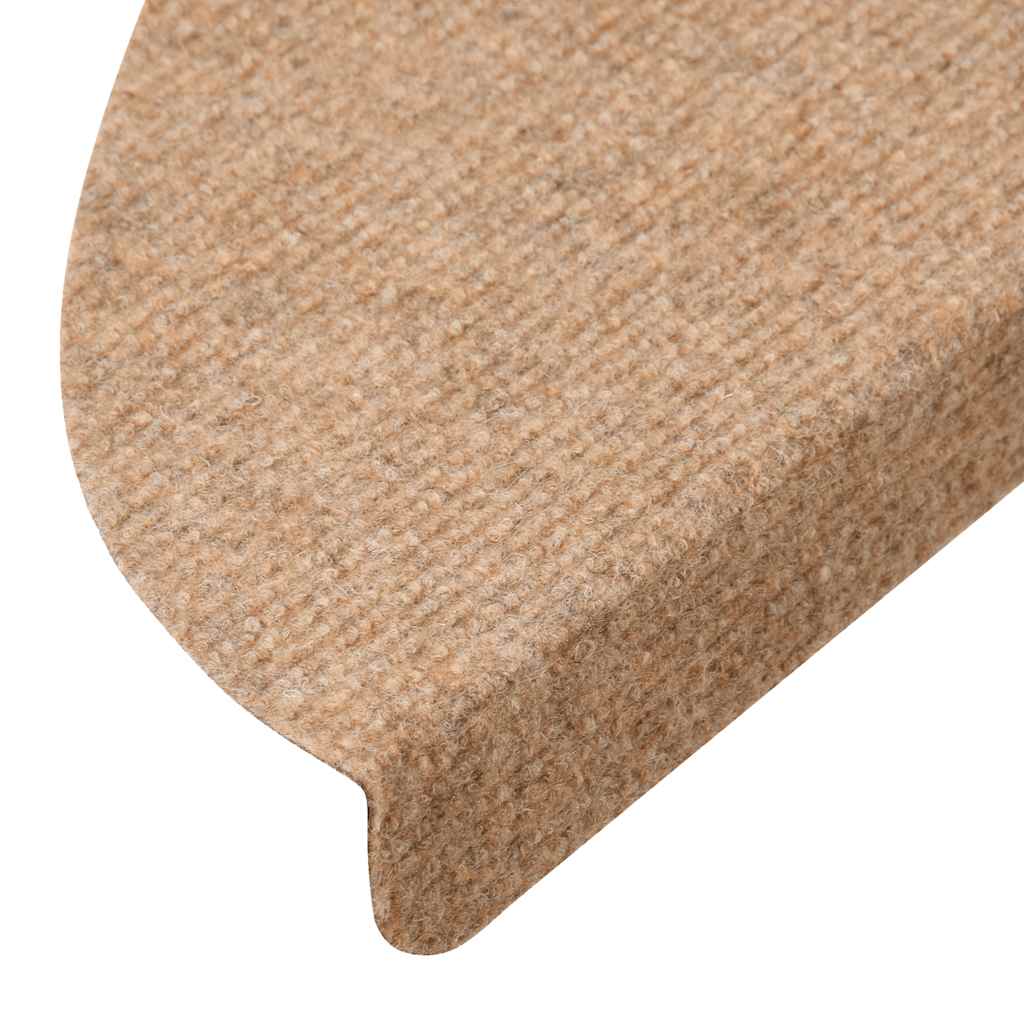 Samoljepljivi otirači za stepenice 15 kom 56x17x3 cm bež