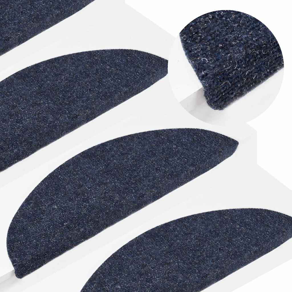 Samoljepljivi otirači za stepenice 15 kom 56x17x3 cm plavi