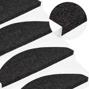 Samoljepljivi otirači za stepenice 15kom 65x22,5x3,5cm antracit