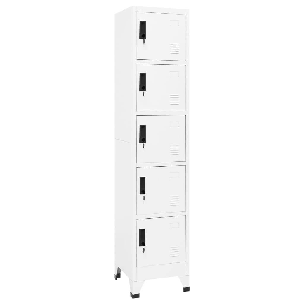 Ormarić s ključem bijeli 38 x 40 x 180 cm čelični
