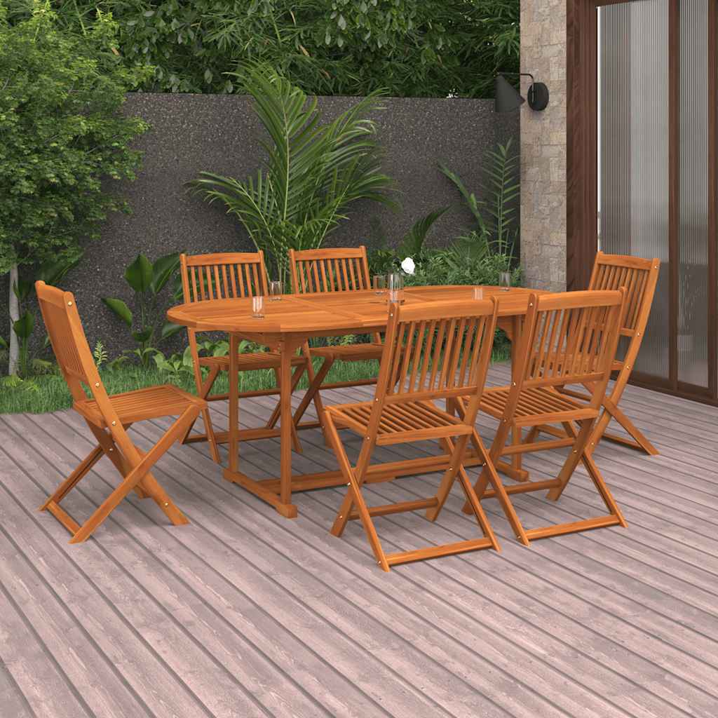 7-dijelni vrtni blagovaonski set 180x90x75 cm bagremovog drva