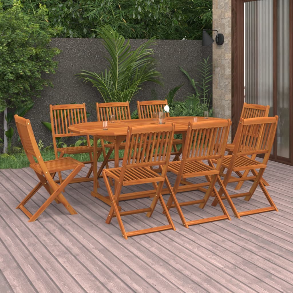 9-dijelni vrtni blagovaonski set 180x90x75 cm bagremovog drva