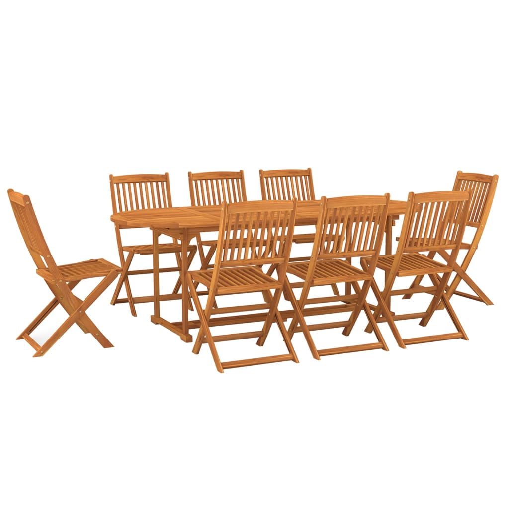 9-dijelni vrtni blagovaonski set 220x90x75 cm bagremovog drva