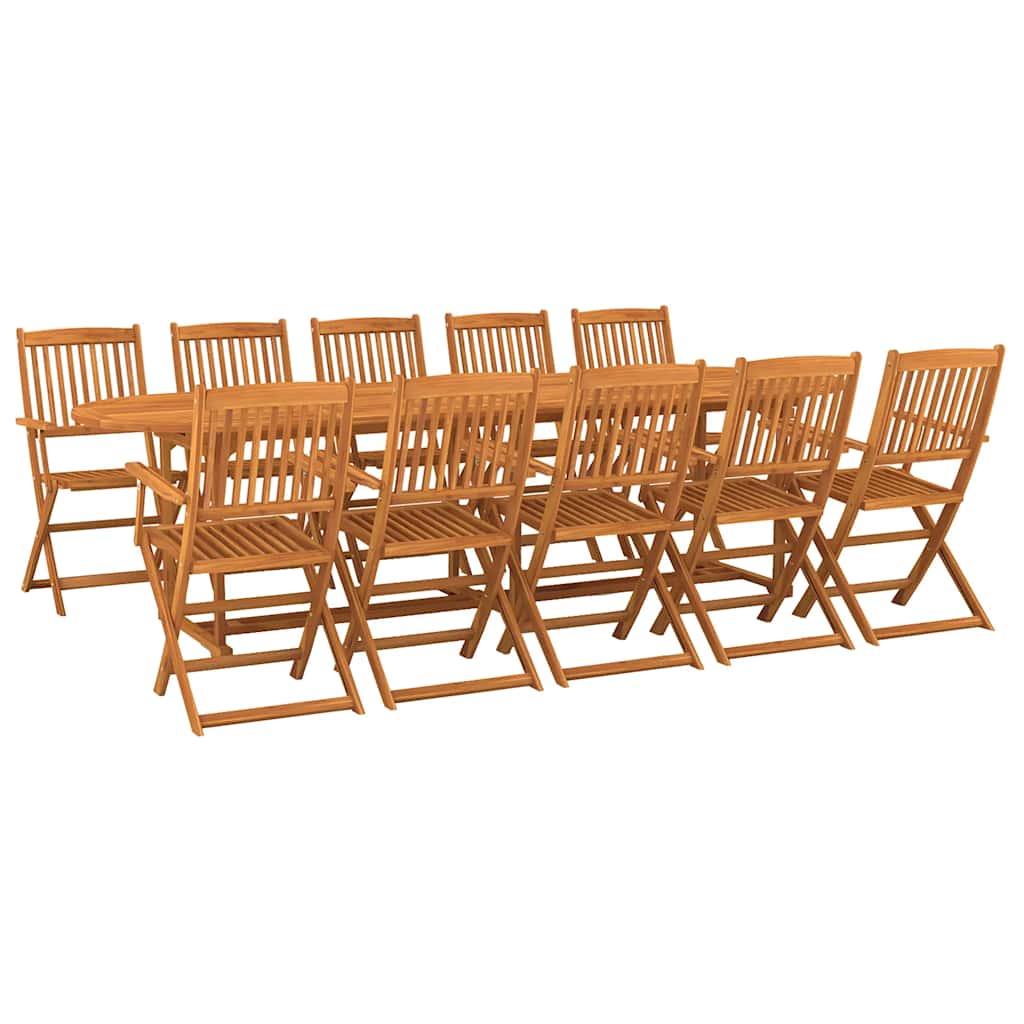 11-dijelni vrtni blagovaonski set 280x90x75 cm bagremovog drva
