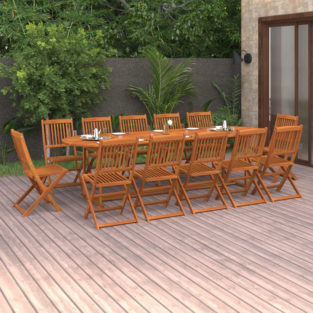 13-dijelni vrtni blagovaonski set 280x90x75 cm bagremovog drva