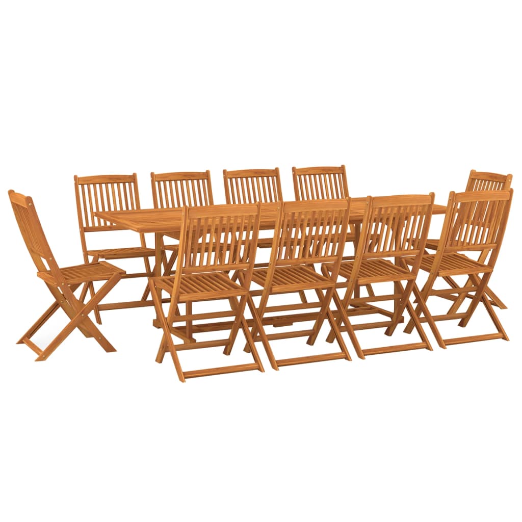 11-dijelni vrtni blagovaonski set 220x90x75 cm bagremovog drva