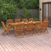 11-dijelni vrtni blagovaonski set 280x90x75 cm bagremovog drva