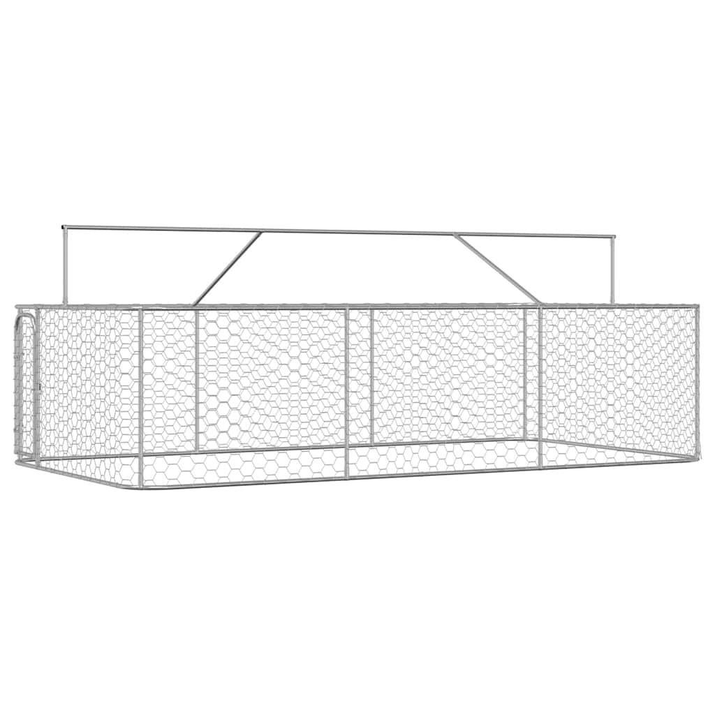 Vanjski kavez za pse s krovom 400 x 200 x 150 cm