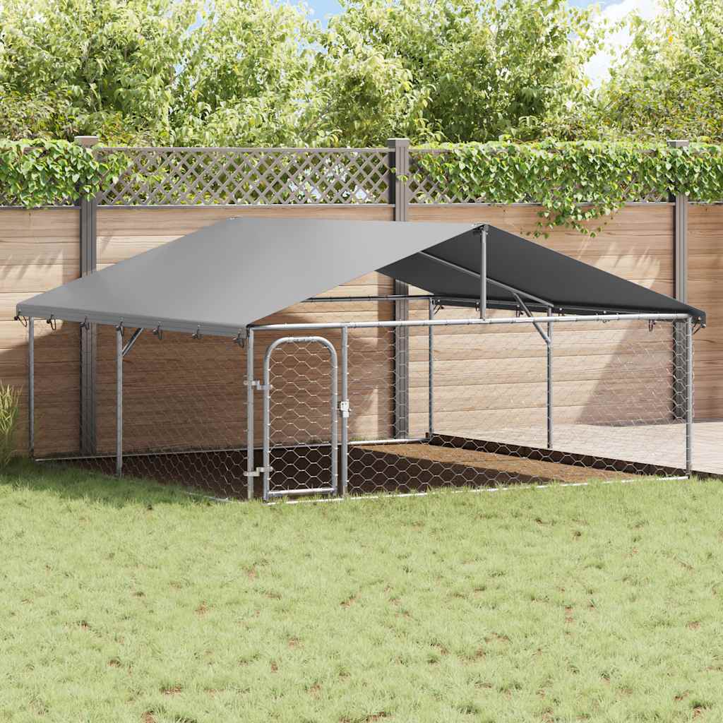 Vanjski kavez za pse s krovom 300 x 300 x 150 cm