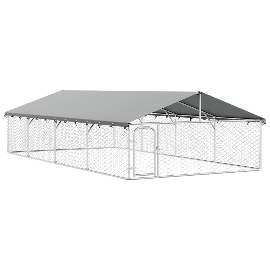 Vanjski kavez za pse s krovom 600 x 300 x 150 cm