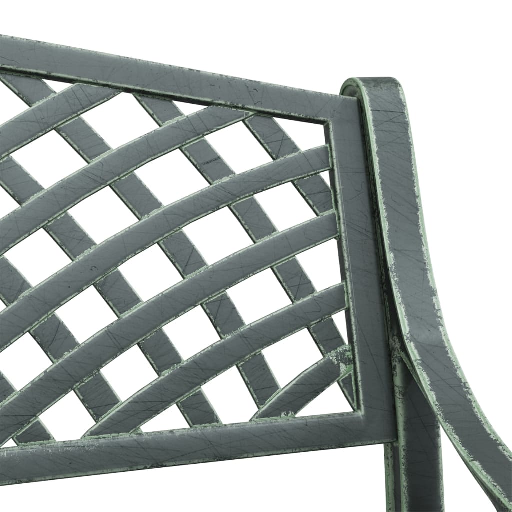 Vrtna klupa 102 cm od lijevanog aluminija zelena