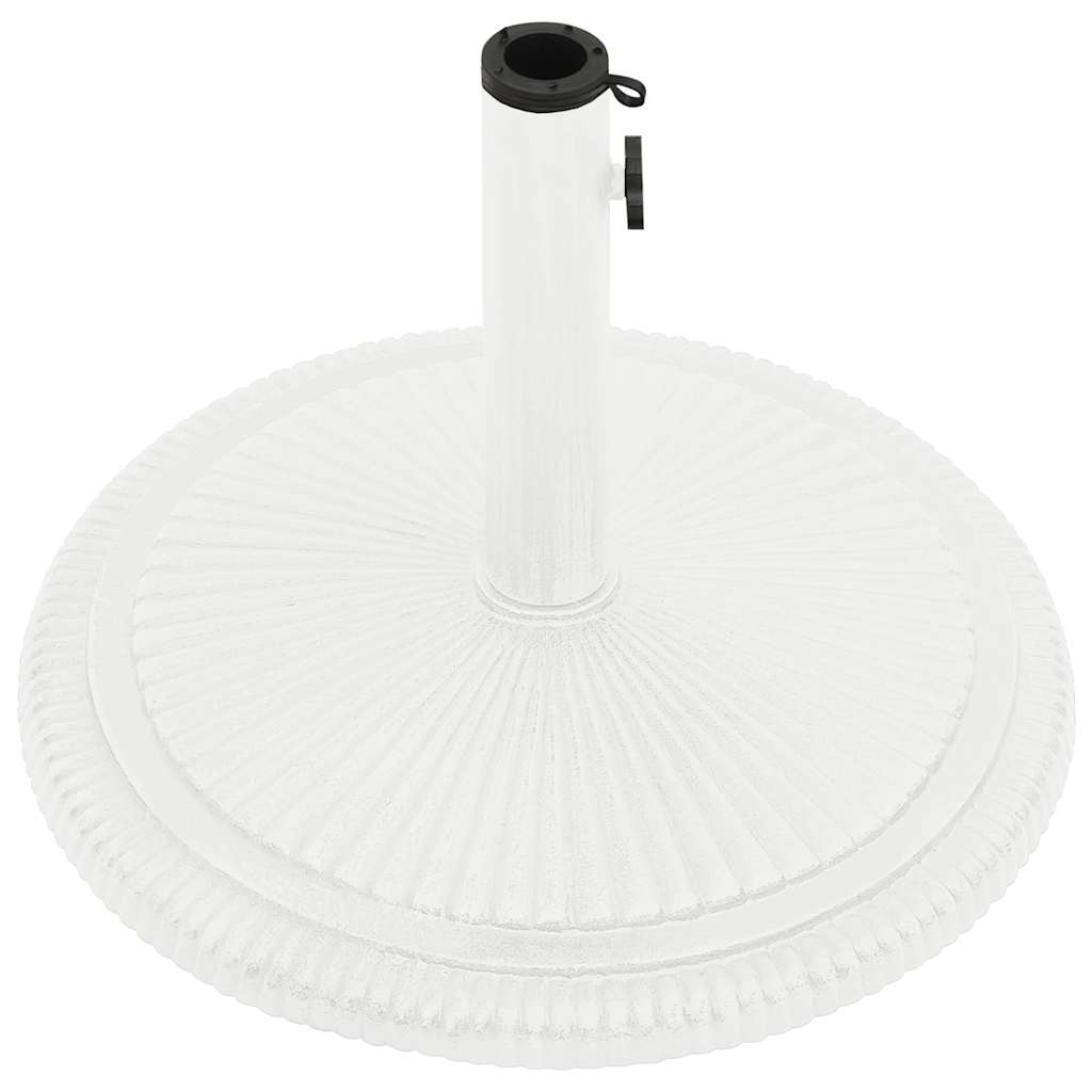 Stalak za suncobran bijeli 45 x 45 x 30 cm od lijevanog željeza