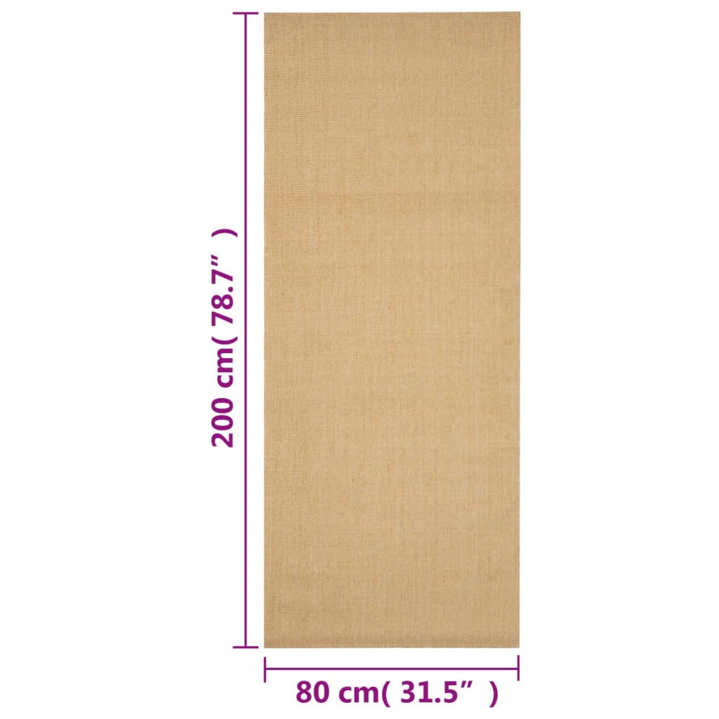 Tepih od prirodnog sisala 80 x 200 cm