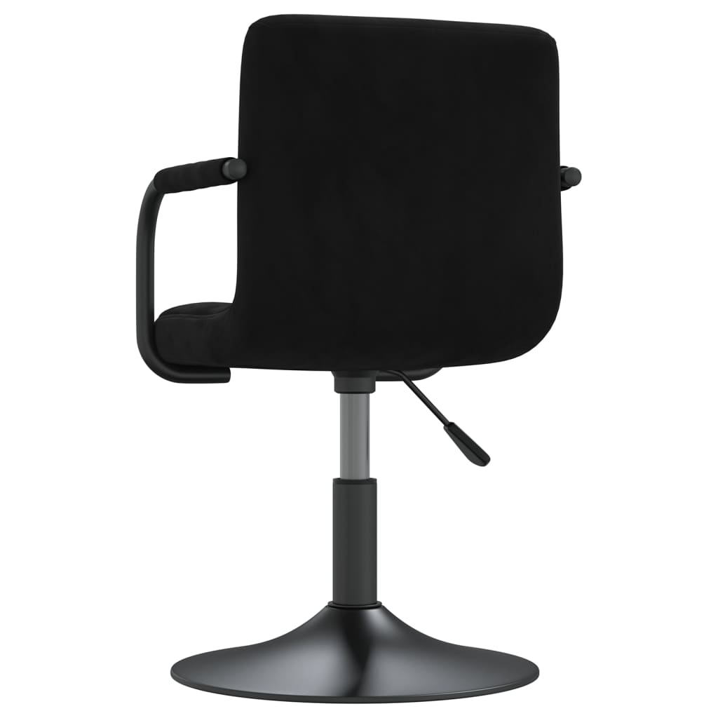 Blagovaonska stolica crna baršunasta