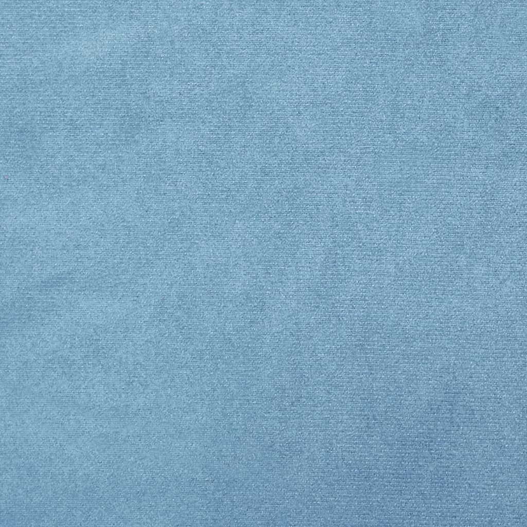 Okrugli tabure za pohranu svjetloplavi baršunasti 31 x 37 cm