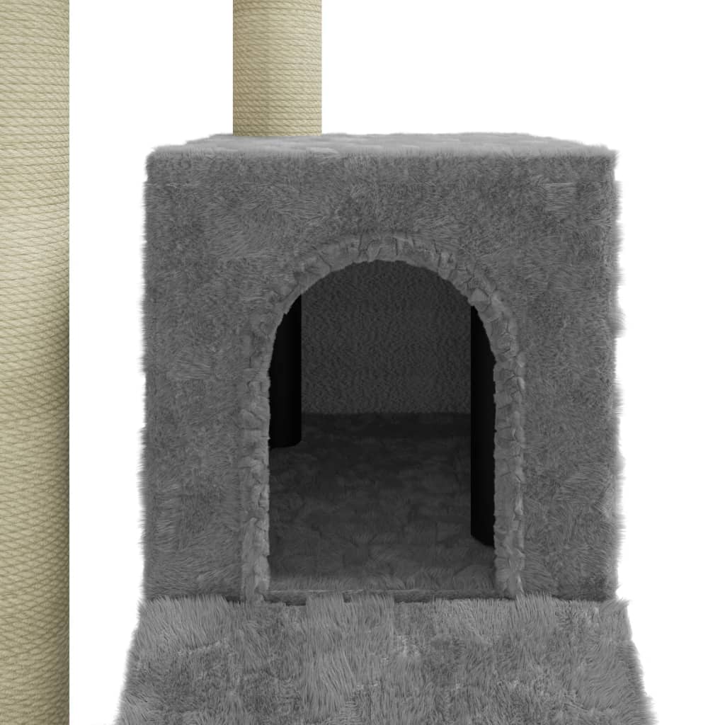 Penjalica za mačke sa stupovima za grebanje svjetlosiva 92 cm