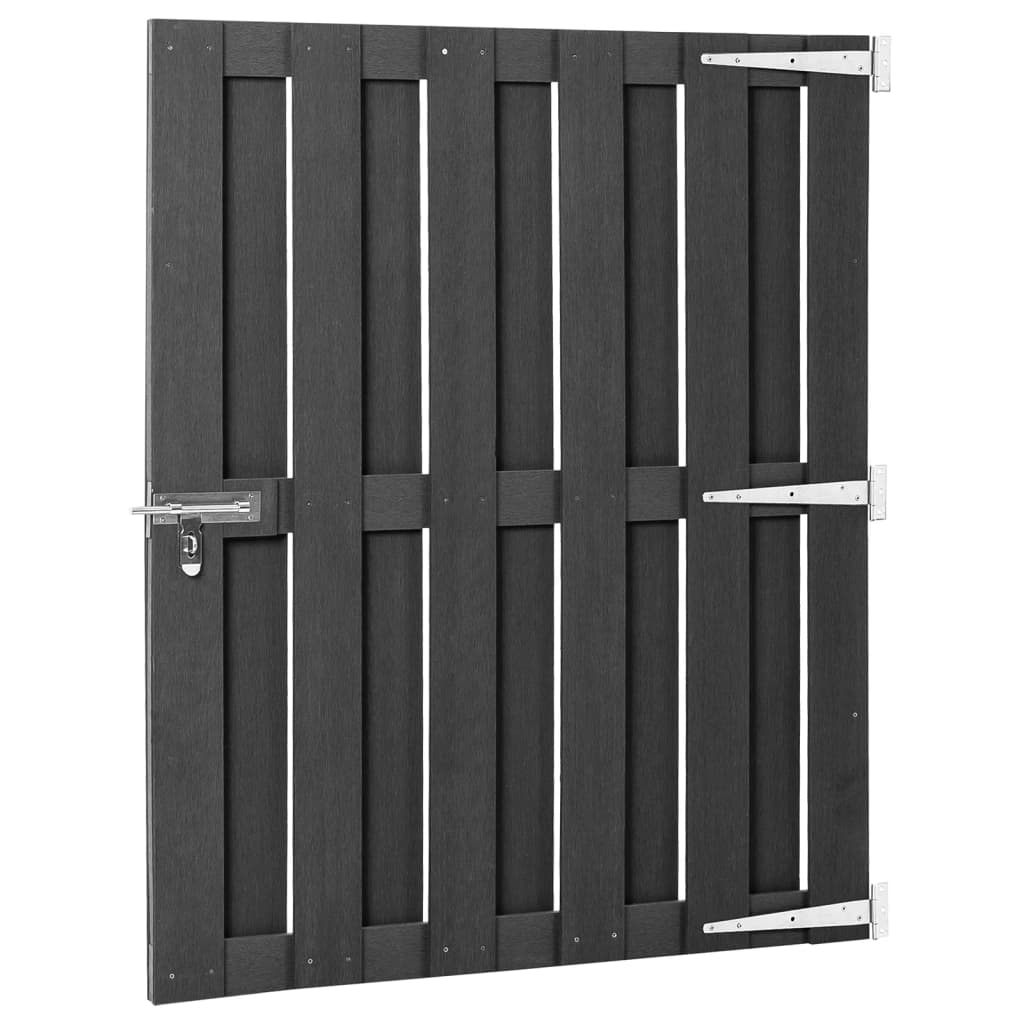Vrtna vrata od WPC-a 100 x 112 cm siva