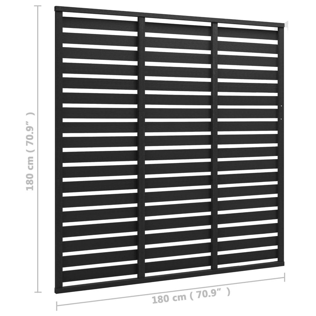 Panel za ogradu WPC 180 x 180 cm crni