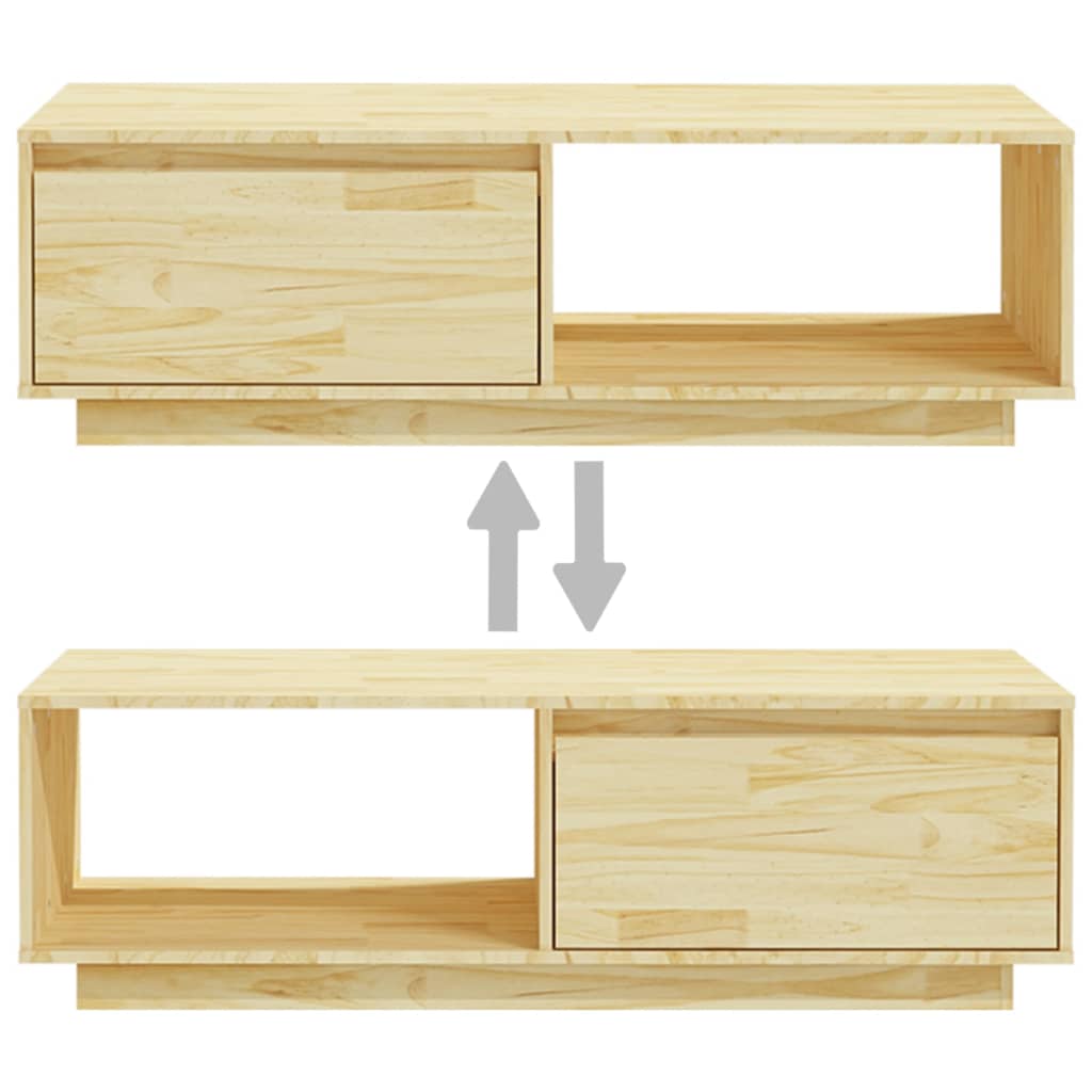 Stolić za kavu 110 x 50 x 33,5 cm od masivne borovine