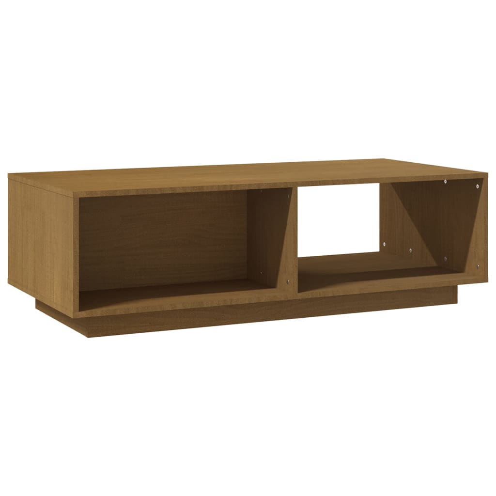 Stolić za kavu boja meda 110 x 50 x 33,5 cm od masivne borovine