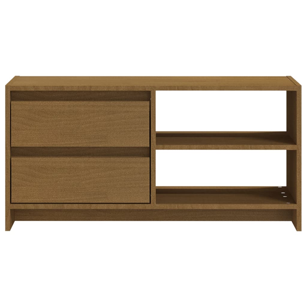 TV ormarić smeđa boja meda 80 x 31 x 39 cm od masivne borovine