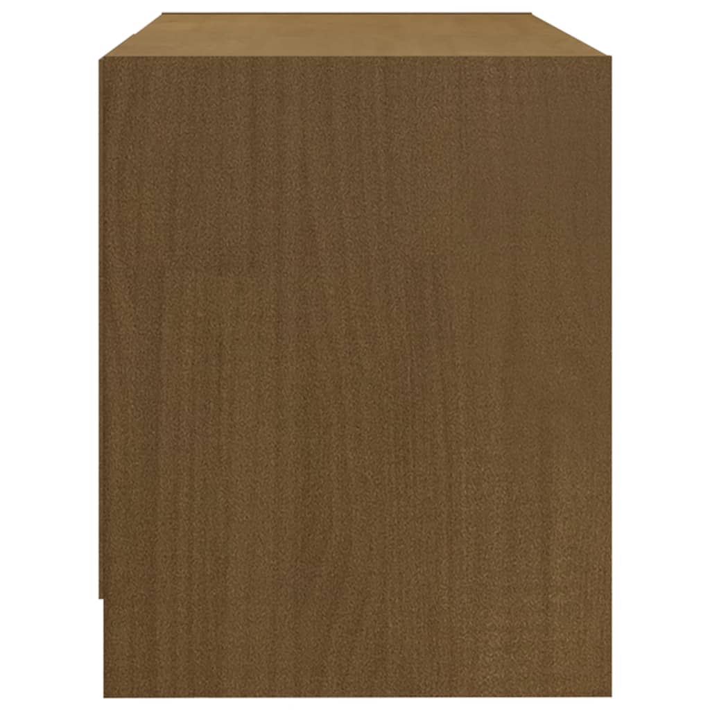 TV ormarić smeđa boja meda 80 x 31 x 39 cm od masivne borovine