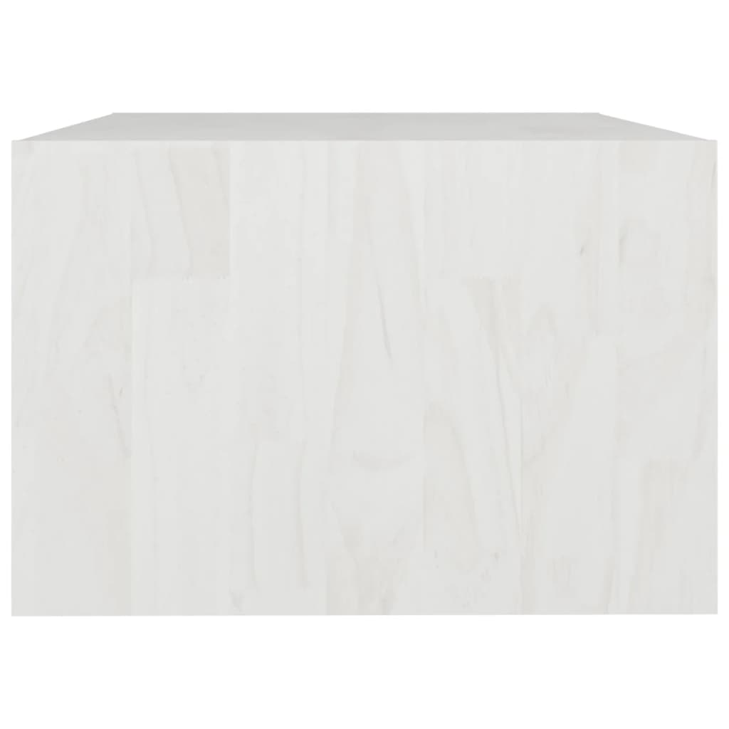 Stolić za kavu bijeli 75 x 50 x 33,5 cm od masivne borovine