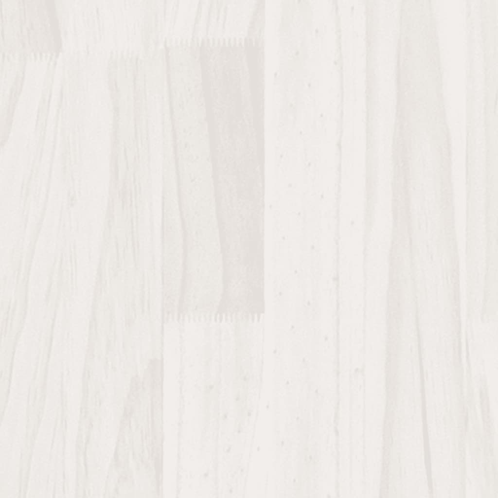 Okvir za krevet od masivnog drva bijeli 180 x 200 cm veliki