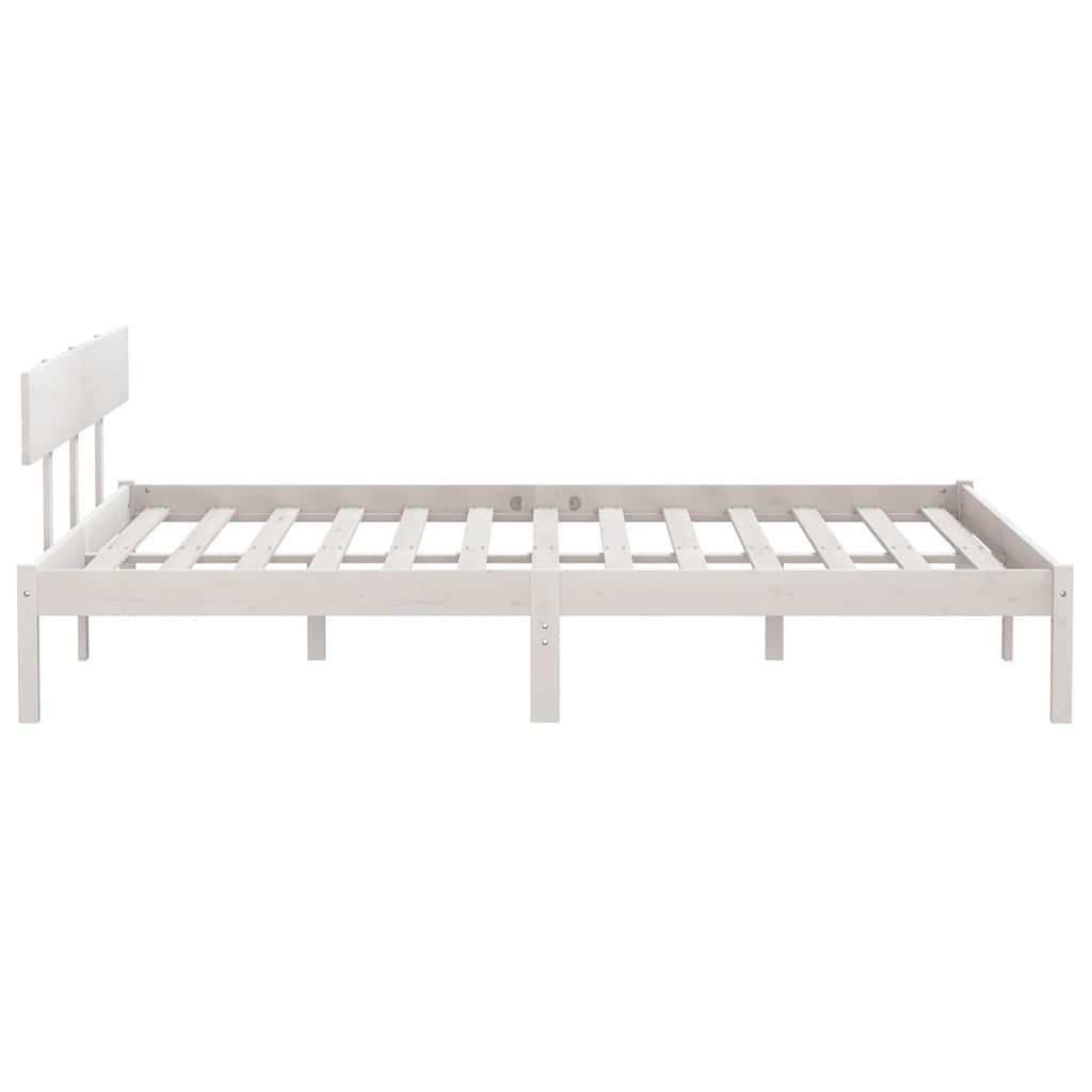 Okvir za krevet od borovine bijeli 180 x 200 cm Super King