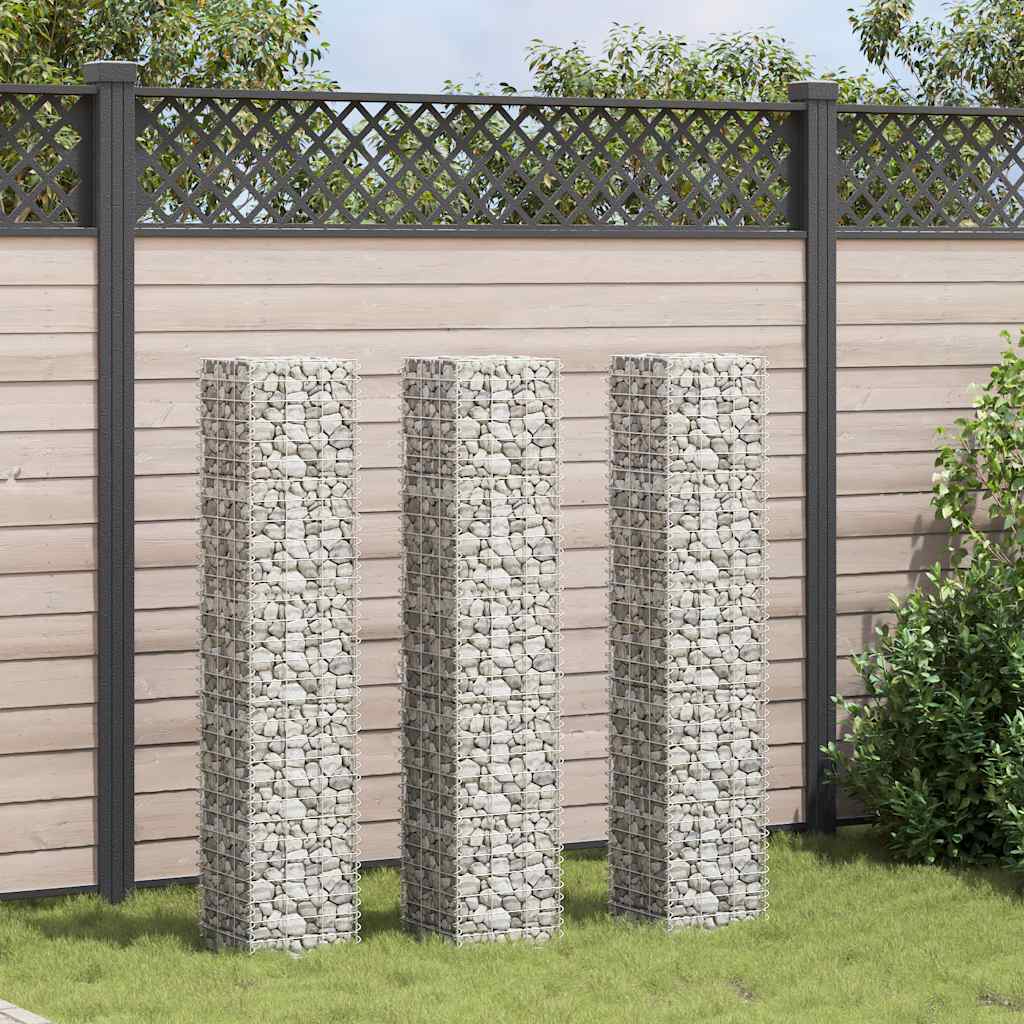 Gabionske povišene gredice 3 kom 30 x 30 x 150 cm željezne