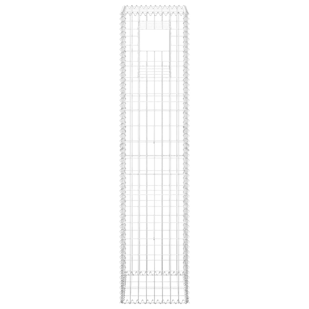 Gabionske stupne košare 2 kom 40 x 40 x 180 cm željezne