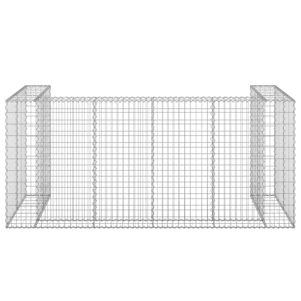 Gabionski zid za kante od pocinčanog čelika 254 x 100 x 110 cm