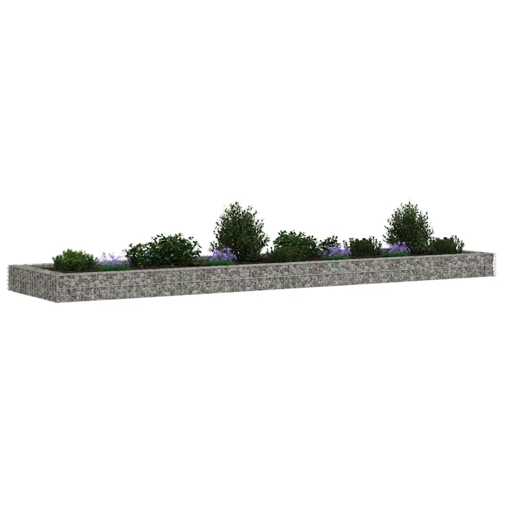 Gabionska povišena gredica od pocinčanog čelika 400x100x20 cm