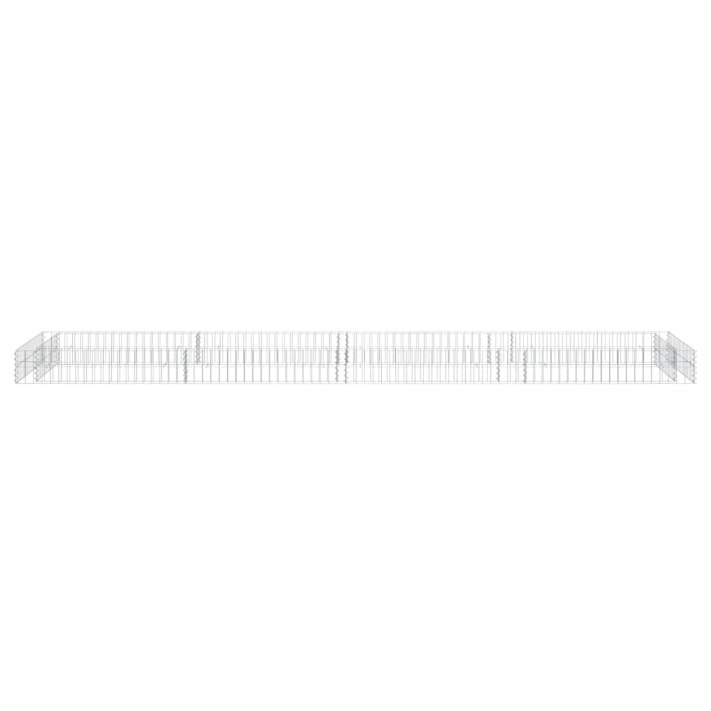 Gabionska povišena gredica od pocinčanog čelika 400x100x20 cm