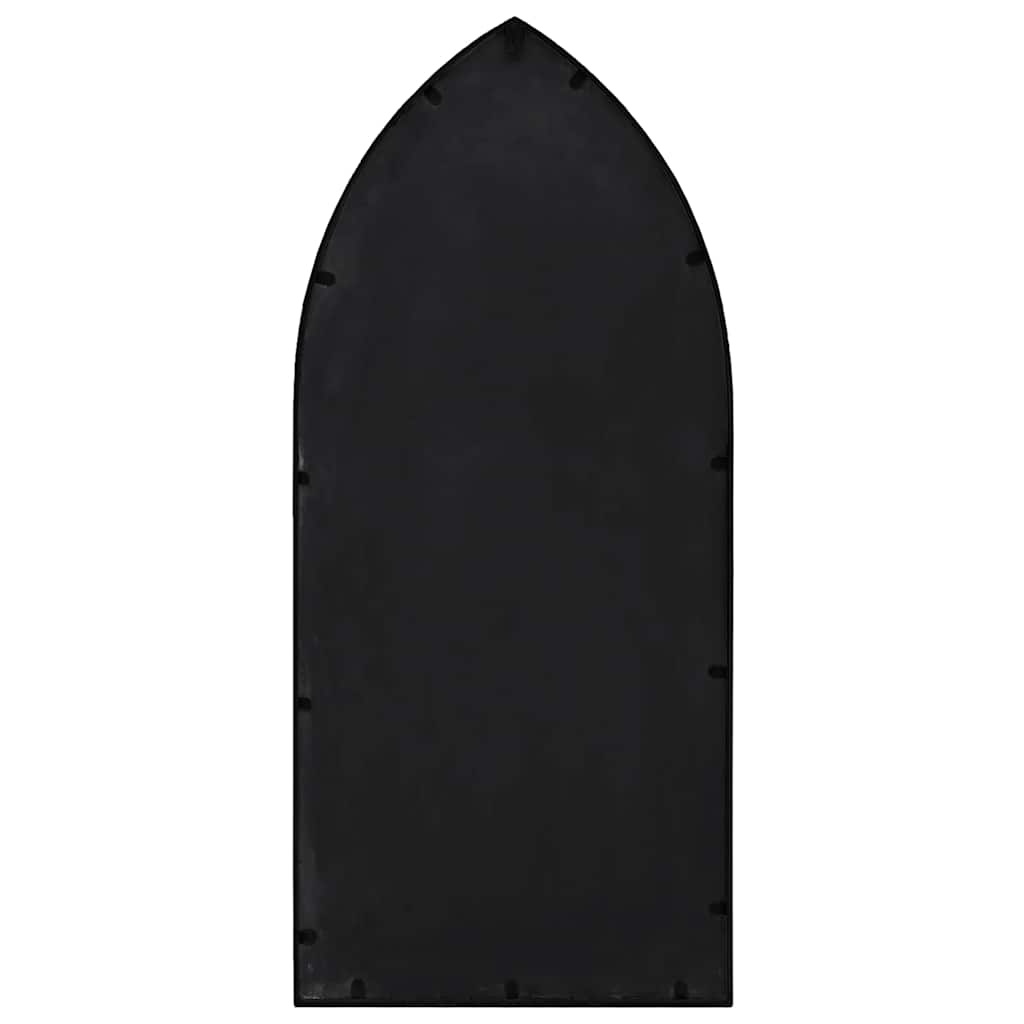 Vrtno ogledalo crno 100 x 45 cm željezno za vanjsku upotrebu