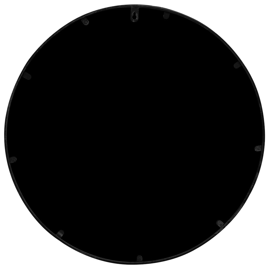 Vrtno ogledalo crno 40 x 3 cm željezno okruglo vanjska upotreba