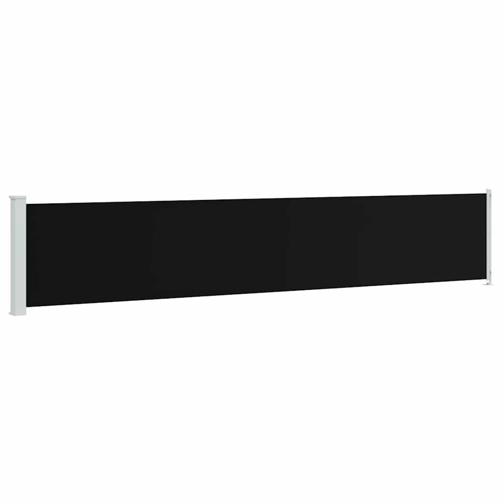 Uvlačiva bočna tenda za terasu 117 x 600 cm crna