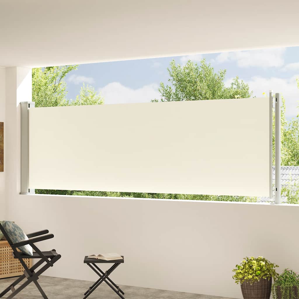 Uvlačiva bočna tenda za terasu 117 x 600 cm krem