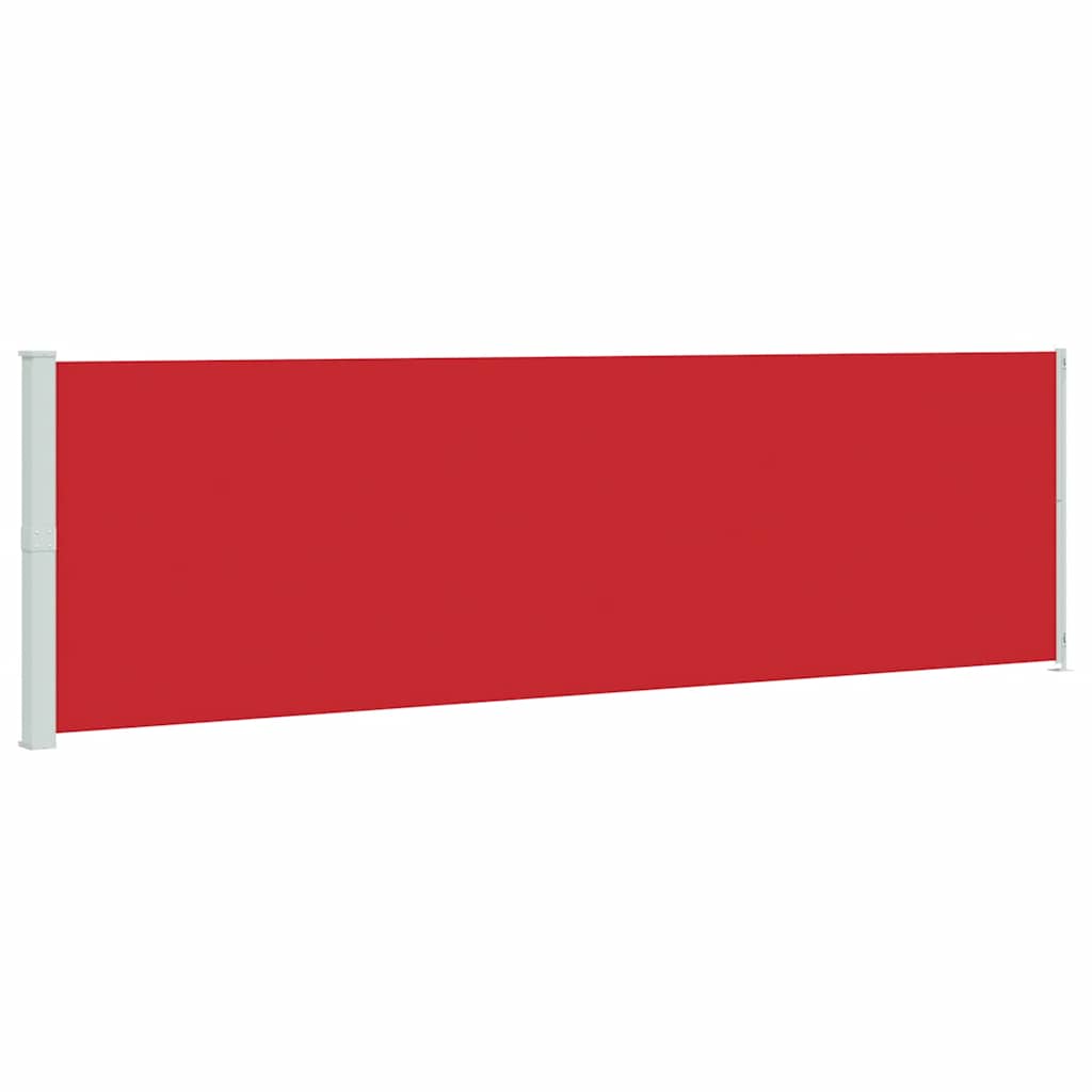 Uvlačiva bočna tenda za terasu 180 x 600 cm crvena