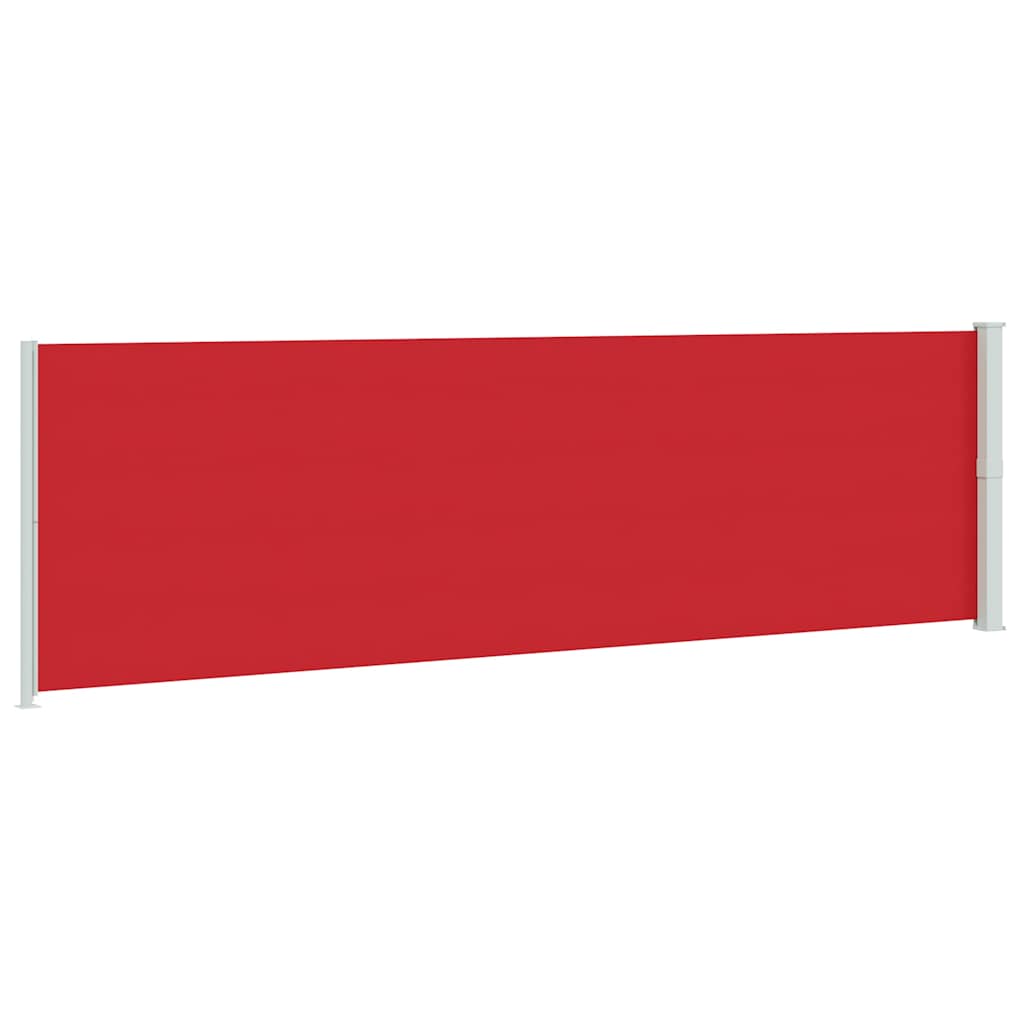 Uvlačiva bočna tenda za terasu 180 x 600 cm crvena
