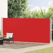 Uvlačiva bočna tenda za terasu 180 x 600 cm crvena