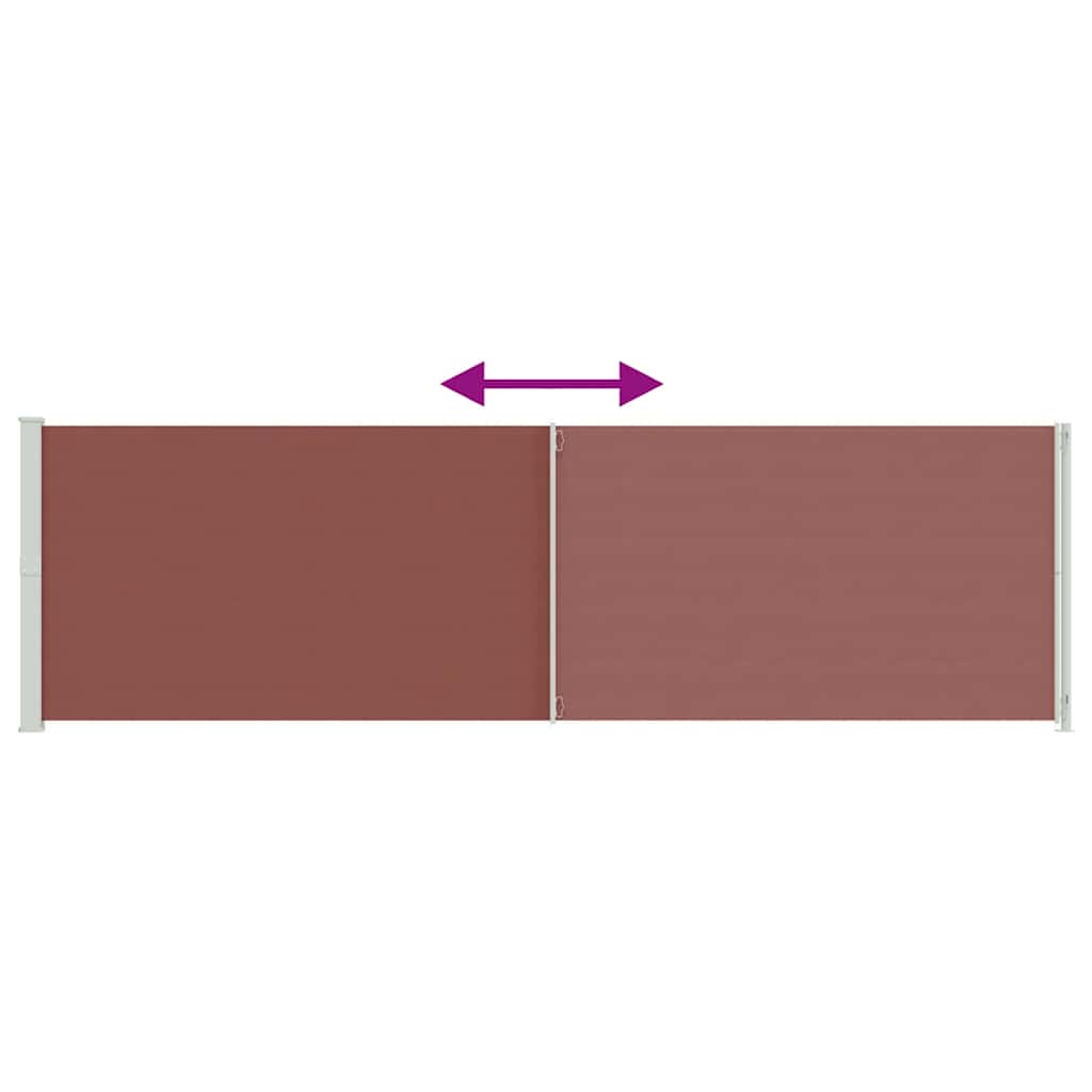 Uvlačiva bočna tenda za terasu 180 x 600 cm smeđa