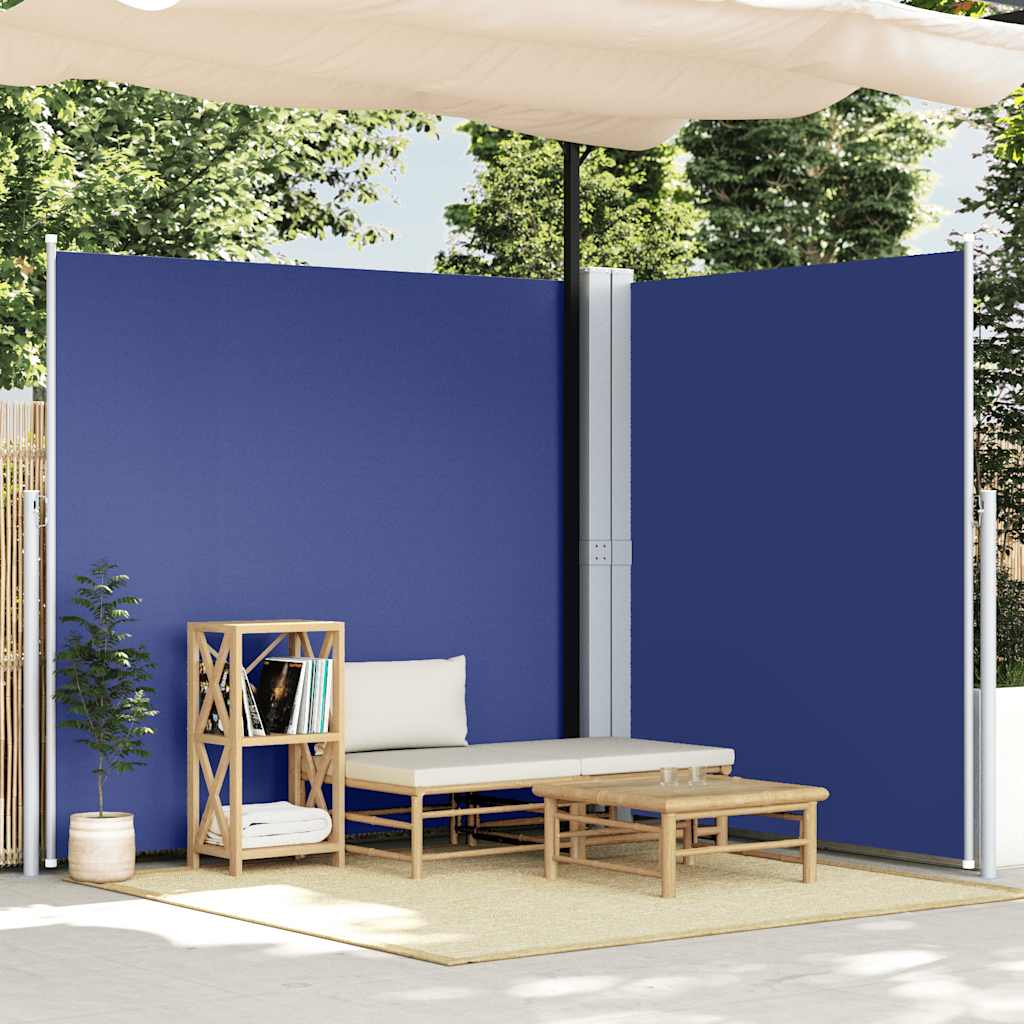 Uvlačiva bočna tenda plava 220 x 600 cm