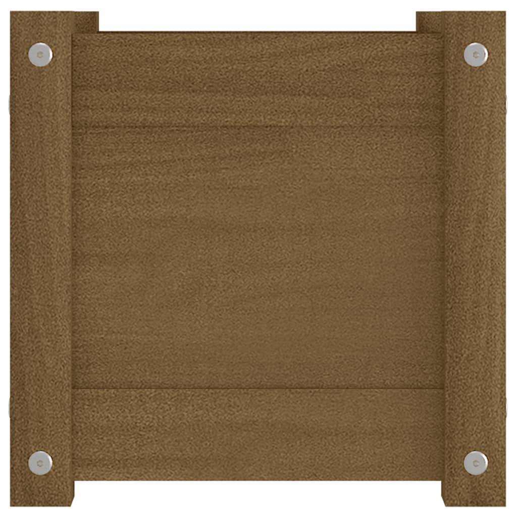 Vrtna sadilica smeđa boja meda 31x31x31 cm od masivne borovine