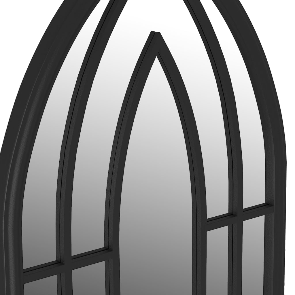 Ogledalo crno 100 x 45 cm željezno za unutarnju upotrebu